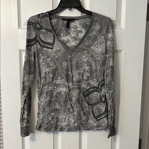 BCBG Maxazria grey size L long sleeve top